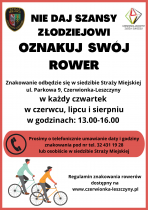 Straż Miejska ponownie będzie znakować rowery
